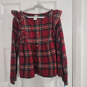 Carter's Vibrant Red Plaid Shirt